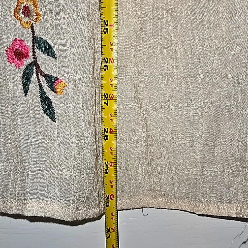 Umgee Cream Embroidered Dress Size Large - Picture 4 of 7